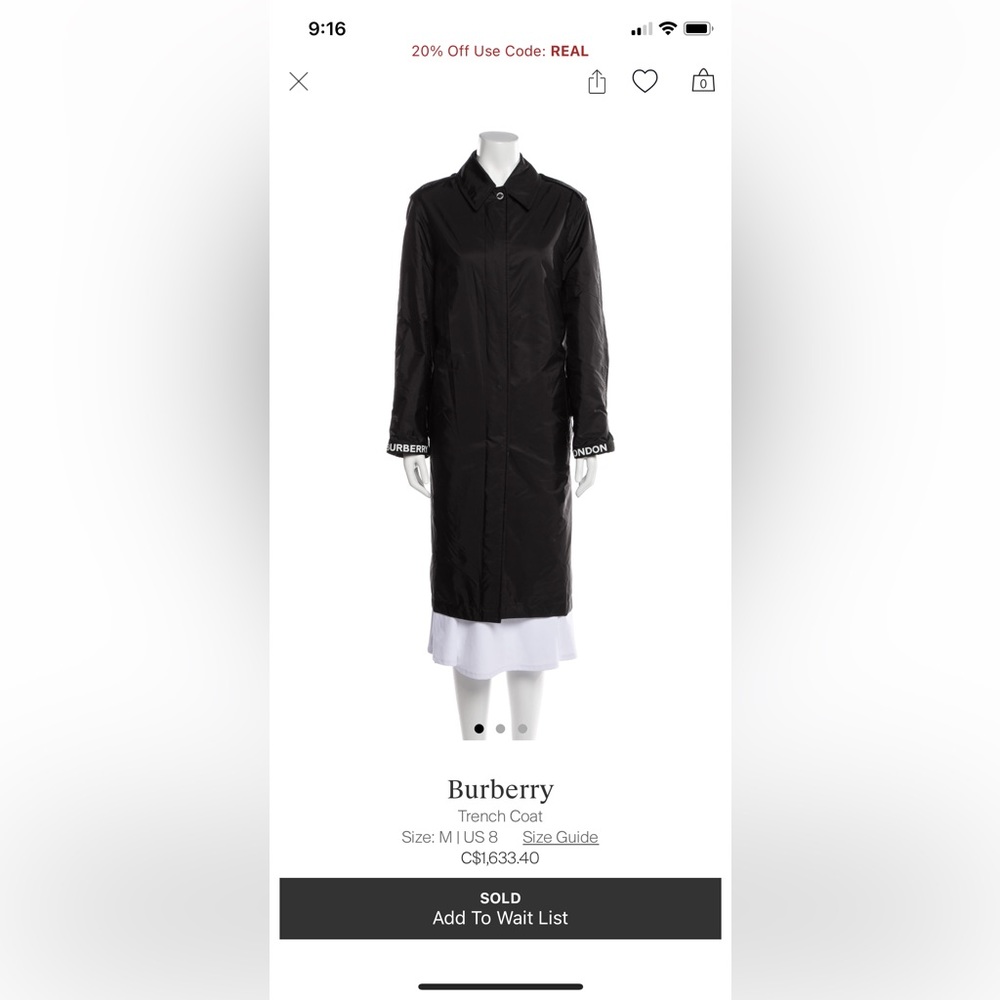 New Era Burberry rain coat